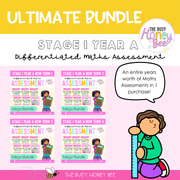 ULTIMATE Stage 1 Year A Differentiated Maths Assessment Bundle - Assessment