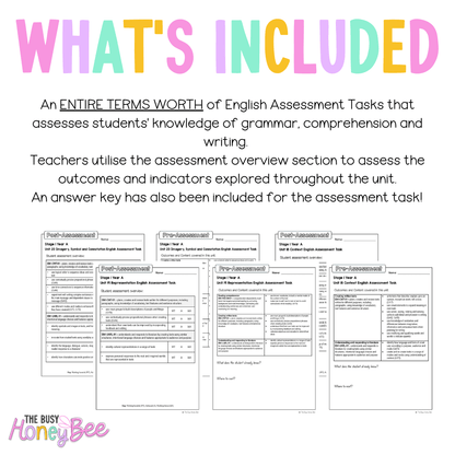 ULTIMATE Stage 1 Year A English Assessment Bundle - Assessment