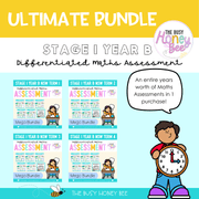 ULTIMATE Stage 1 Year B Differentiated Maths Assessment Bundle - Assessment