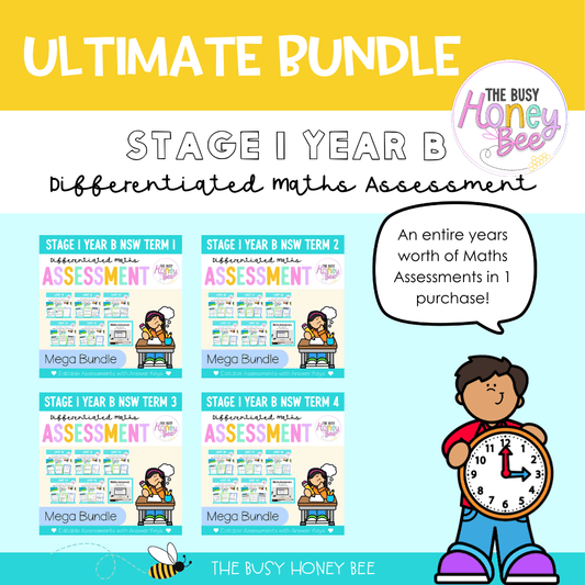 ULTIMATE Stage 1 Year B Differentiated Maths Assessment Bundle - Assessment
