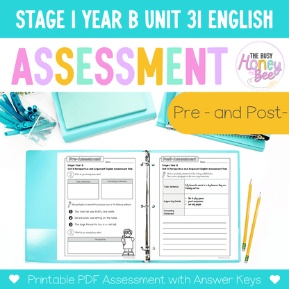 ULTIMATE Stage 1 Year B English Assessment Bundle - Google Sheet, Microsoft Word