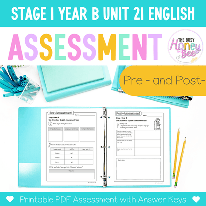 ULTIMATE Stage 1 Year B English Assessment Bundle - Google Sheet, Microsoft Word