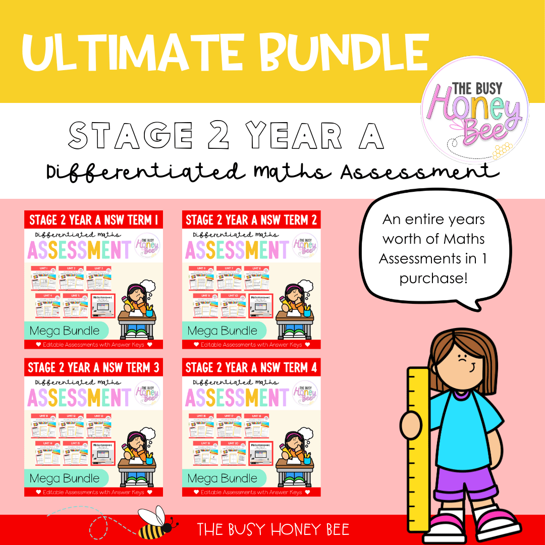 ULTIMATE Stage 2 Year A Differentiated Maths Assessment Bundle - Assessment