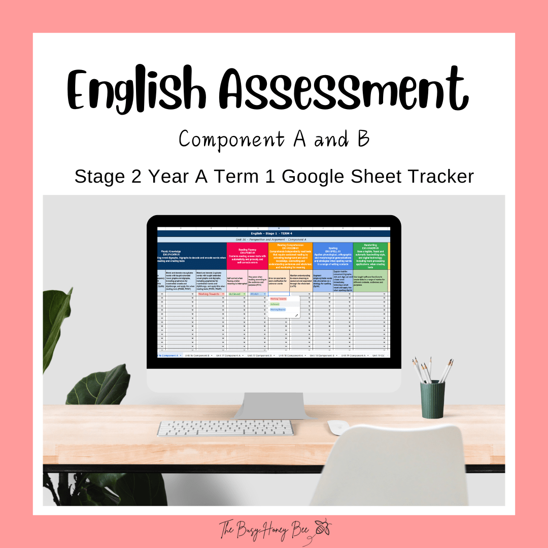 ULTIMATE Stage 2 Year A English Assessment Bundle - Google Sheet, Microsoft Word