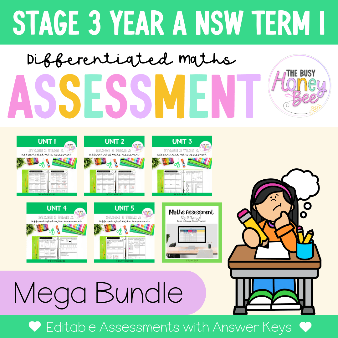 ULTIMATE Stage 3 Year A Differentiated Maths Assessment Bundle - Assessment