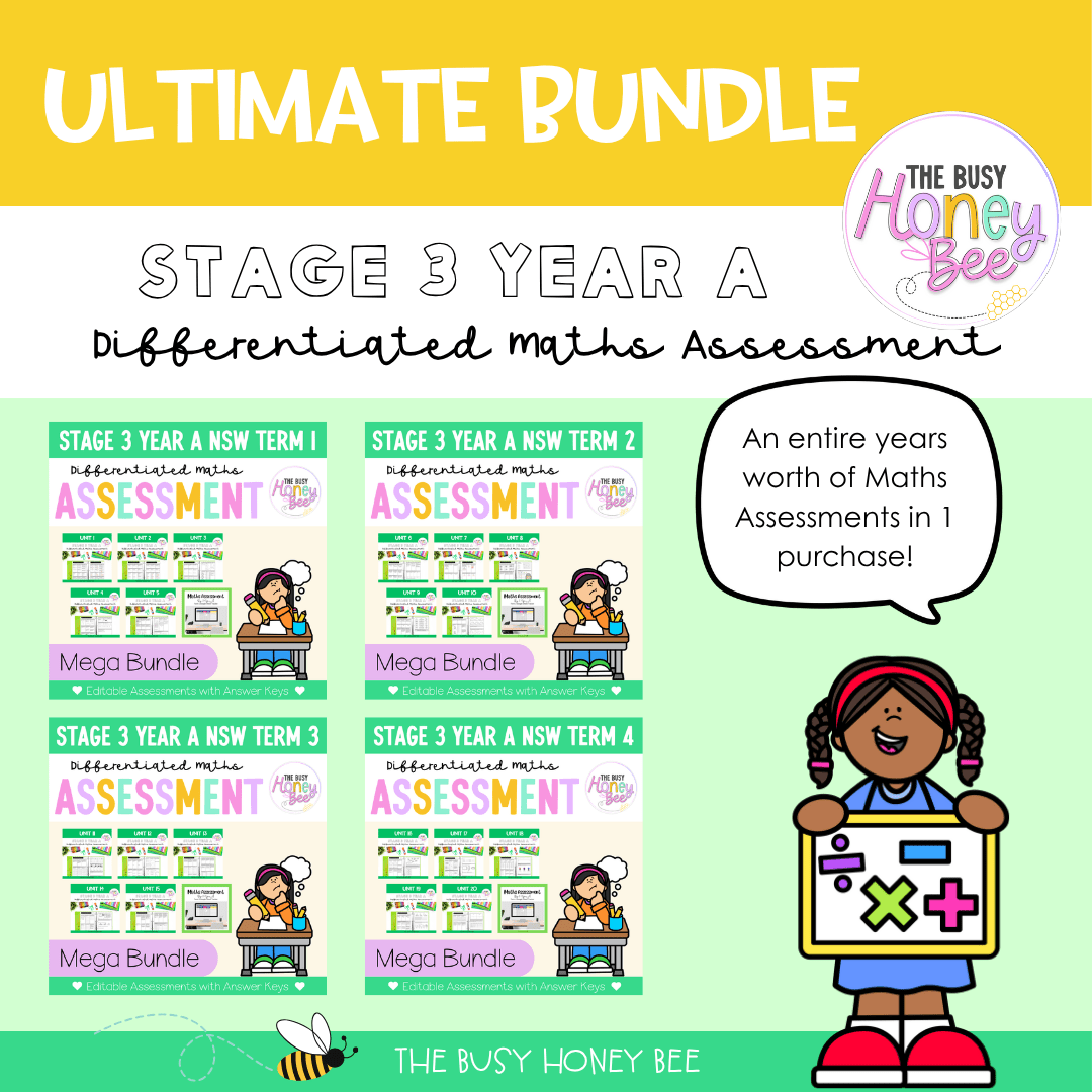 ULTIMATE Stage 3 Year A Differentiated Maths Assessment Bundle - Assessment