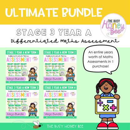ULTIMATE Stage 3 Year A Differentiated Maths Assessment Bundle - Assessment