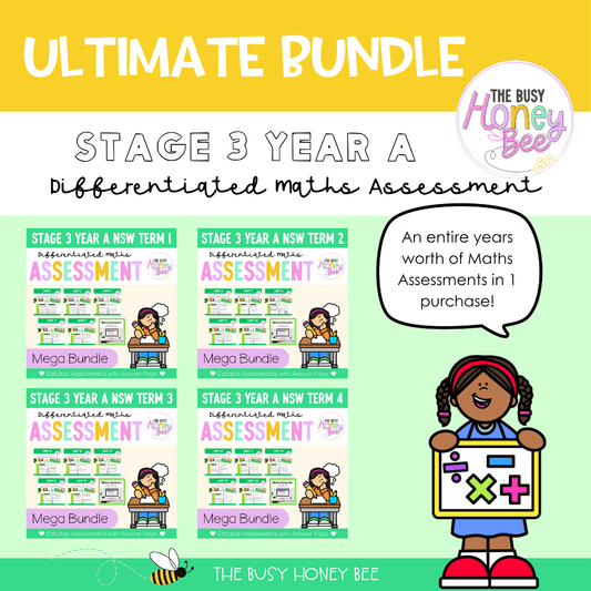 ULTIMATE Stage 3 Year A Differentiated Maths Assessment Bundle - Assessment