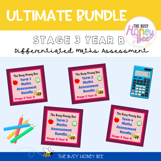 ULTIMATE Stage 3 Year B Differentiated Maths Assessment Bundle - Assessment