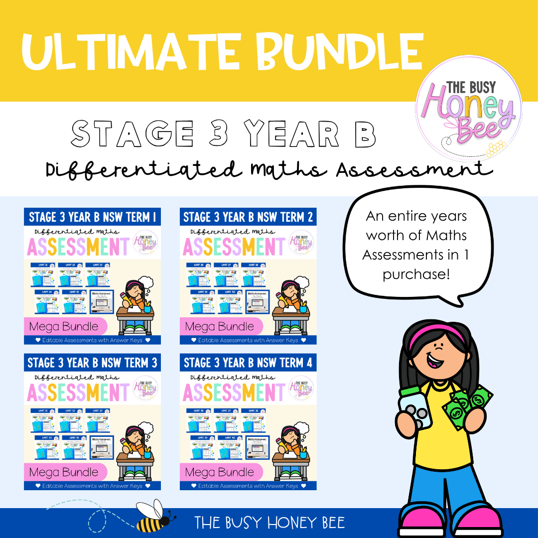 ULTIMATE Stage 3 Year B Differentiated Maths Assessment Bundle - Assessment