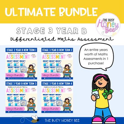 ULTIMATE Stage 3 Year B Differentiated Maths Assessment Bundle - Assessment