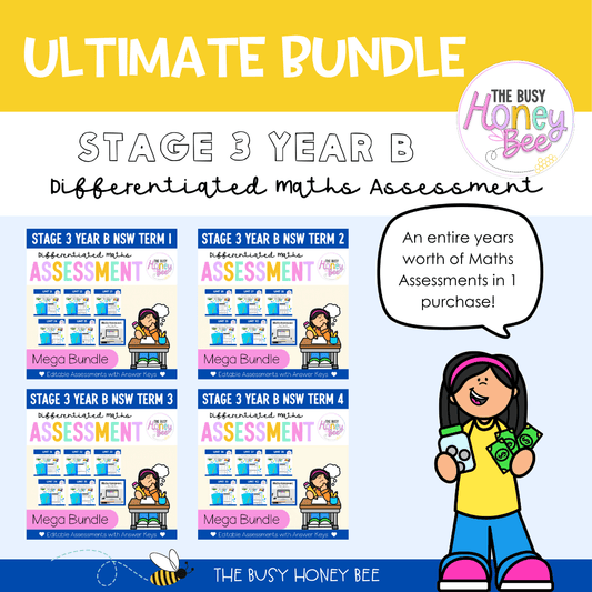 ULTIMATE Stage 3 Year B Differentiated Maths Assessment Bundle - Assessment