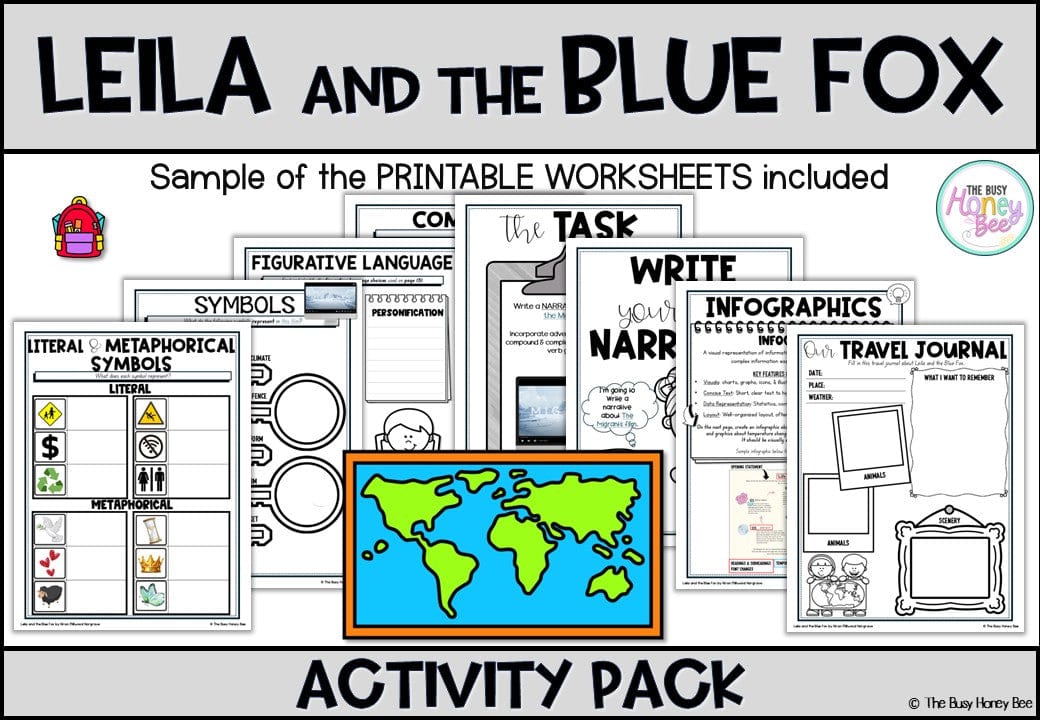 Unit 4 Leila and the Blue Fox by Kiran Millwood Hargrave Activity Pack -