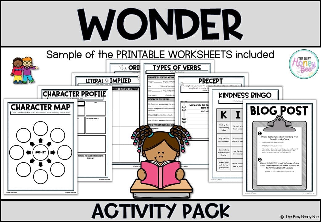 Unit 5 Wonder by RJ Palacio Activity Pack -