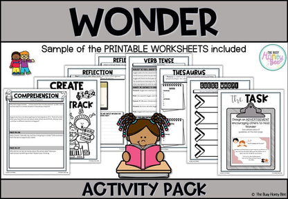 Unit 6 Wonder by RJ Palacio Activity Pack -