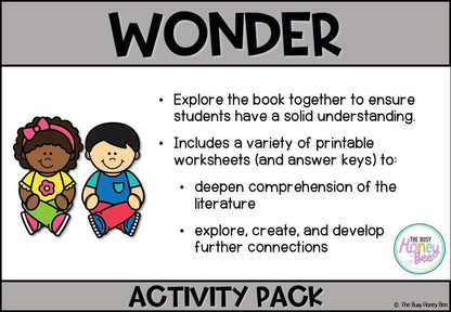 Unit 6 Wonder by RJ Palacio Activity Pack -