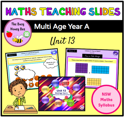 Multi Age K-2 Year A Term 3 Maths Teaching Slides Mega Bundle