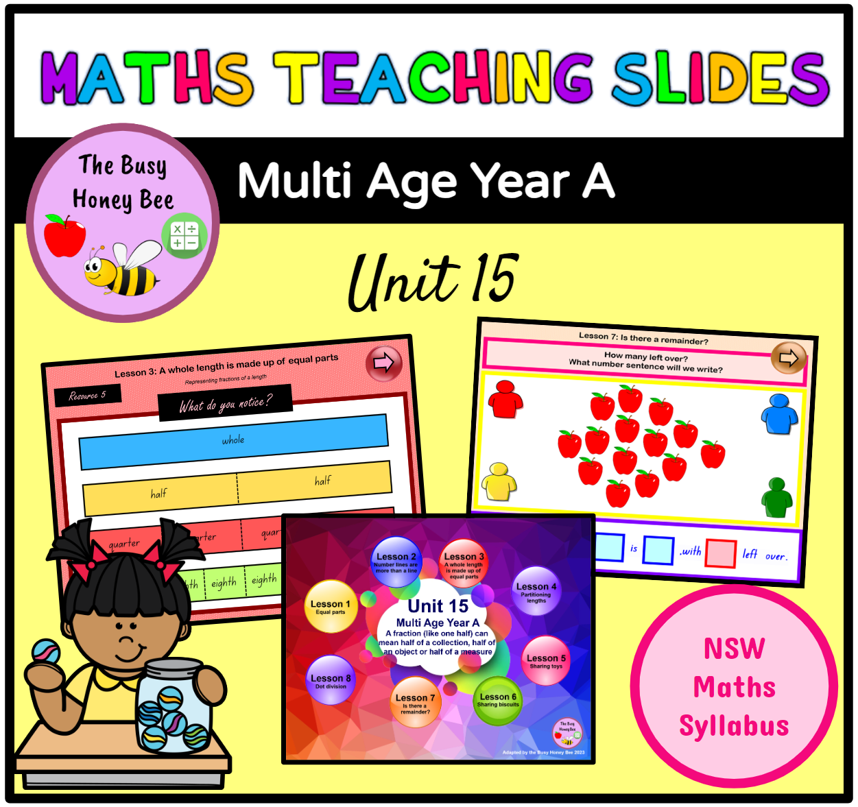 Multi Age K-2 Year A Term 3 Maths Teaching Slides Mega Bundle