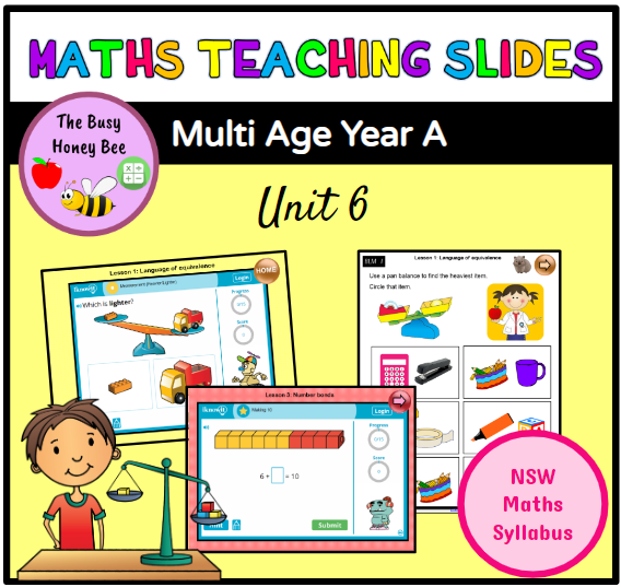 Multi Age K-2 Year A Term 2 Maths Teaching Slides Mega Bundle