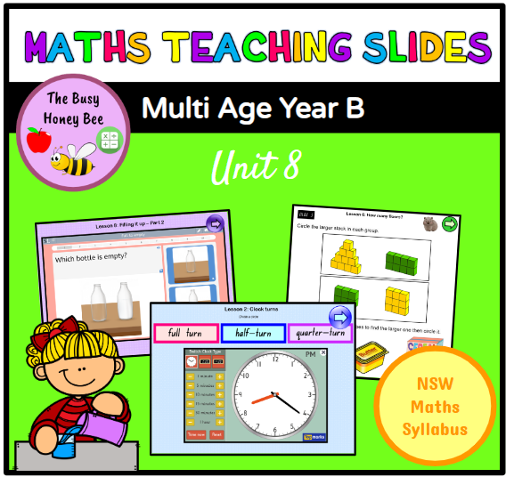 Multi Age K-2 Year B Term 2 Maths Teaching Slides Mega Bundle