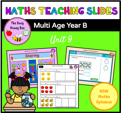 Multi Age K-2 Year B Term 2 Maths Teaching Slides Mega Bundle