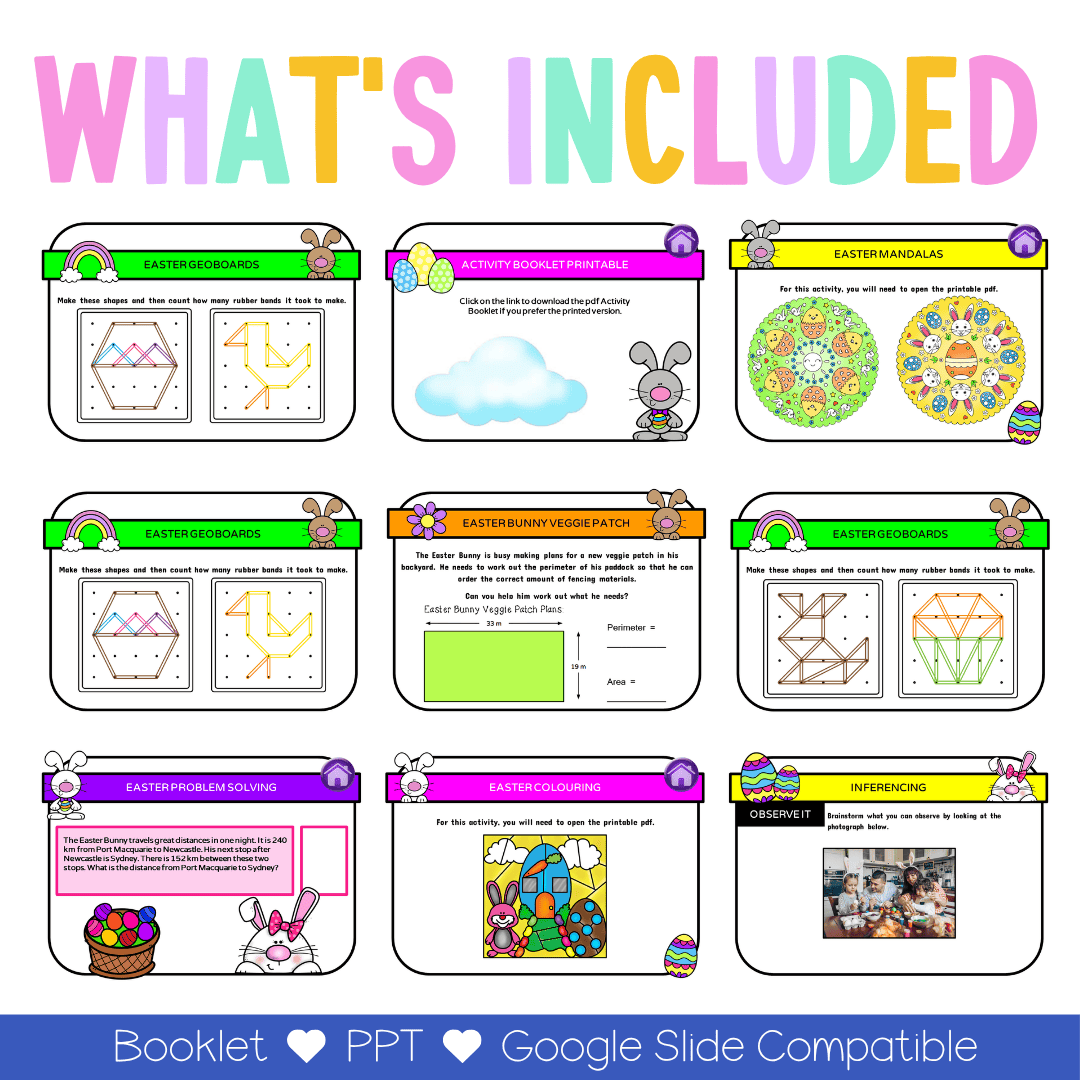 Upper Primary Easter Activity Slides and Booklet - Activity Pack