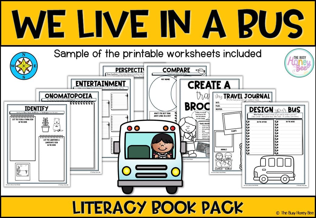 We Live in a Bus by Dave Petzold - CBCA 2025 - Literacy Book Pack - Activity Pack