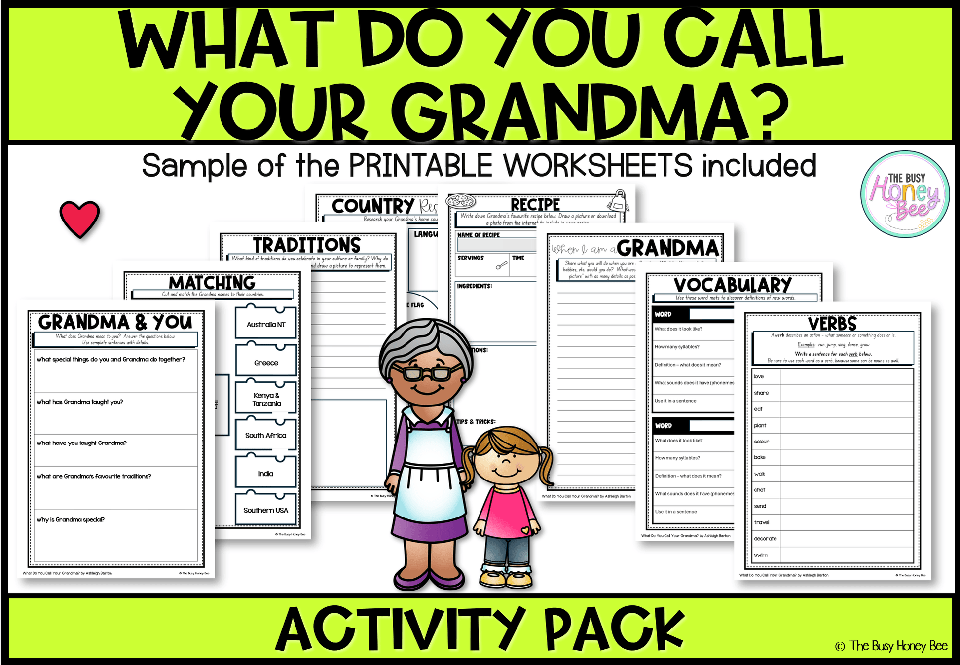 What do you call your Grandma Activity Pack - Activity Pack