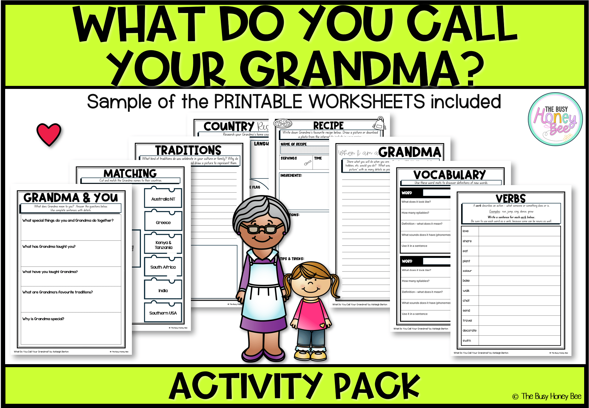 What do you call your Grandma Activity Pack - Activity Pack