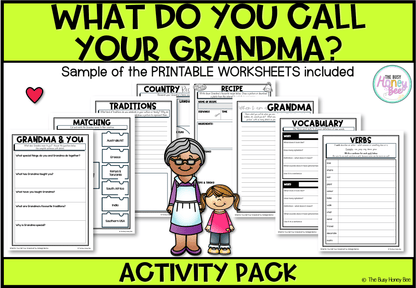 What do you call your Grandma Activity Pack - Activity Pack