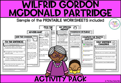 Wilfrid Gordon McDonald Partridge by Mem Fox Activity Pack - Activity Pack