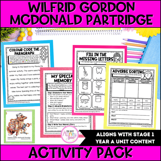Wilfrid Gordon McDonald Partridge by Mem Fox Activity Pack - Activity Pack