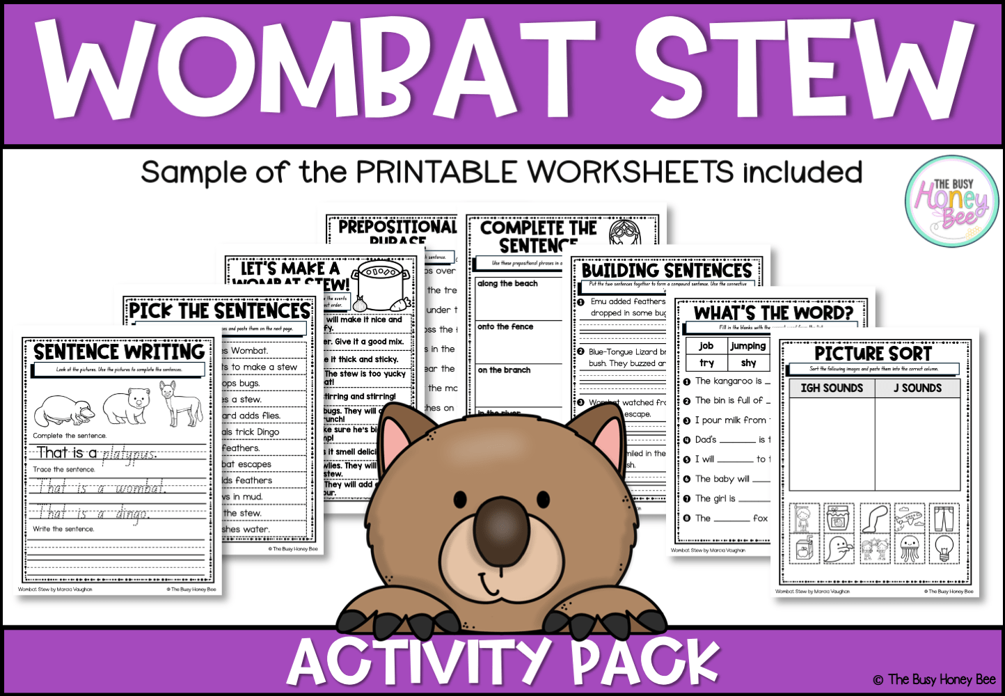 Wombat Stew by Marcia Vaughan Activity Pack - Activity Pack