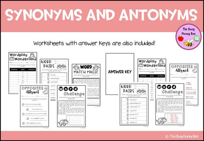 Year 3 and 4 Differences between Synonyms and Antonyms Explicit Teaching Bundle - Teaching Bundle