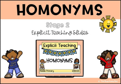 Year 3 and 4 Homonyms Explicit Teaching Bundle - Teaching Bundle