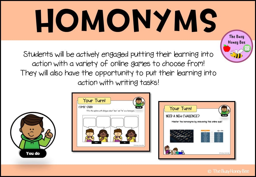 Year 3 and 4 Homonyms Explicit Teaching Bundle - Teaching Bundle