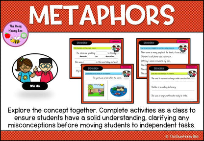 Year 3 and 4 Metaphors Explicit Teaching Slides - Teaching Bundle