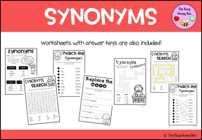 Year 3 and 4 Synonyms Explicit Teaching Slides - Teaching Bundle