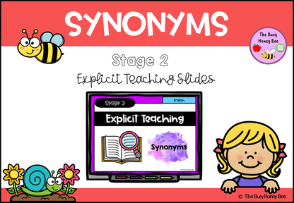 Year 3 and 4 Synonyms Explicit Teaching Slides - Teaching Bundle