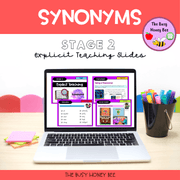 Year 3 and 4 Synonyms Explicit Teaching Slides - Teaching Bundle