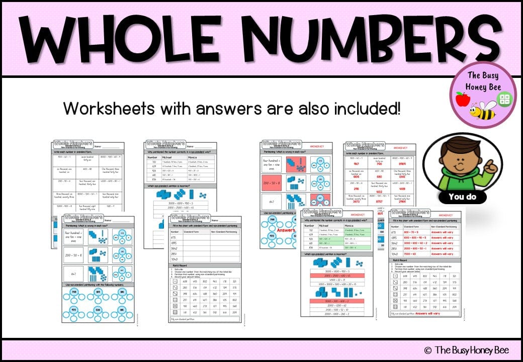 Year 3 Whole Number Partitioning Explicit Teaching Bundle - Teaching Bundle