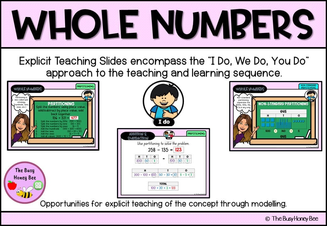 Year 3 Whole Number Partitioning Explicit Teaching Bundle - Teaching Bundle