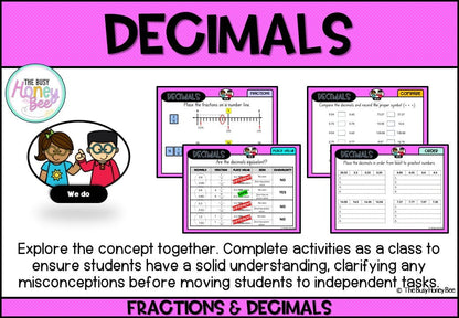 Year 4 Decimals: Connections with Fractions Explicit Teaching Bundle - Teaching Bundle