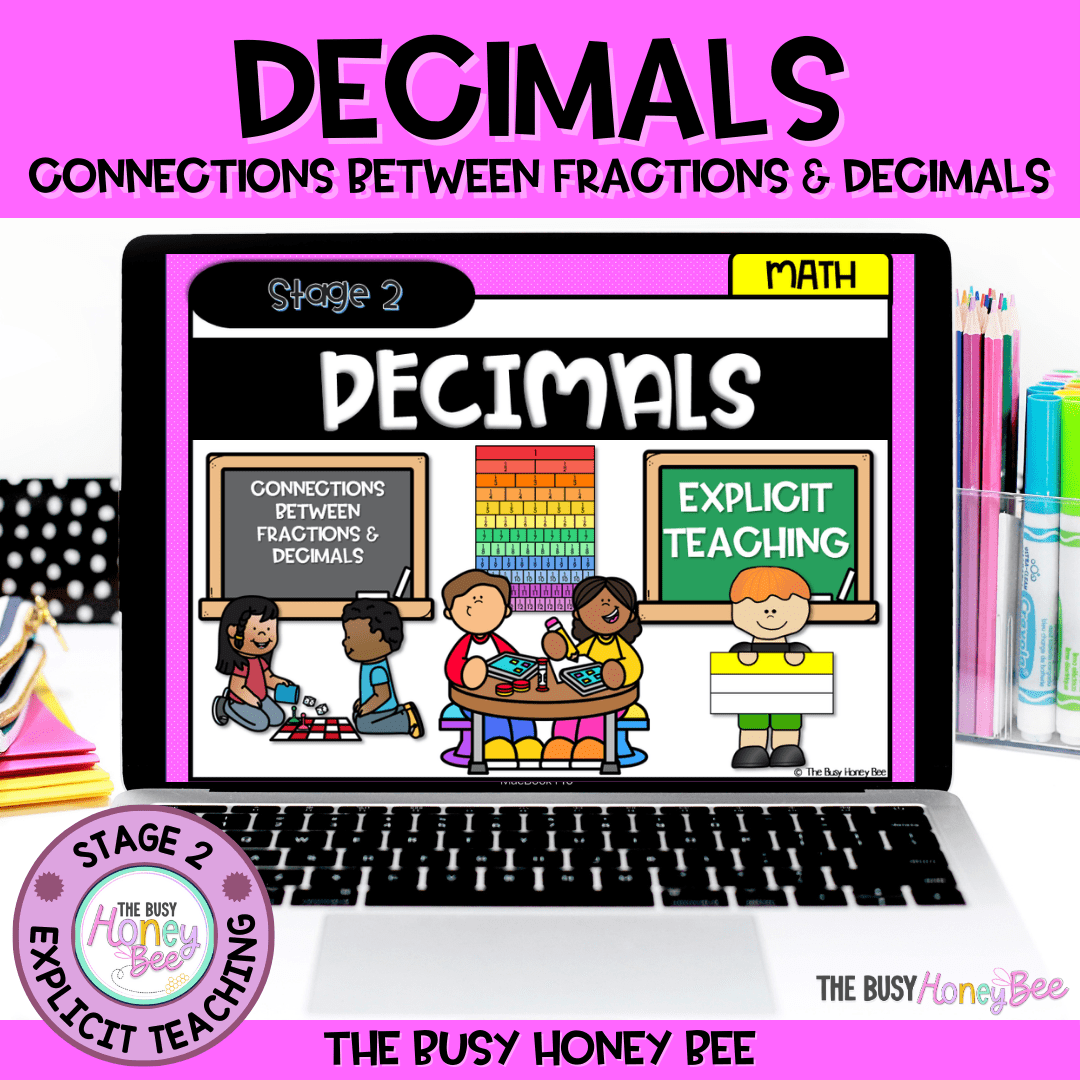 Year 4 Decimals: Connections with Fractions Explicit Teaching Bundle - Teaching Bundle