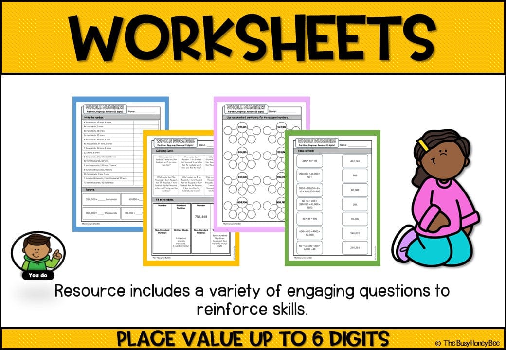 Year 4 Whole Number Place Value up to 6 digits Explicit Teaching Bundle - Teaching Bundle