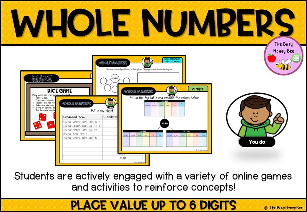 Year 4 Whole Number Place Value up to 6 digits Explicit Teaching Bundle - Teaching Bundle