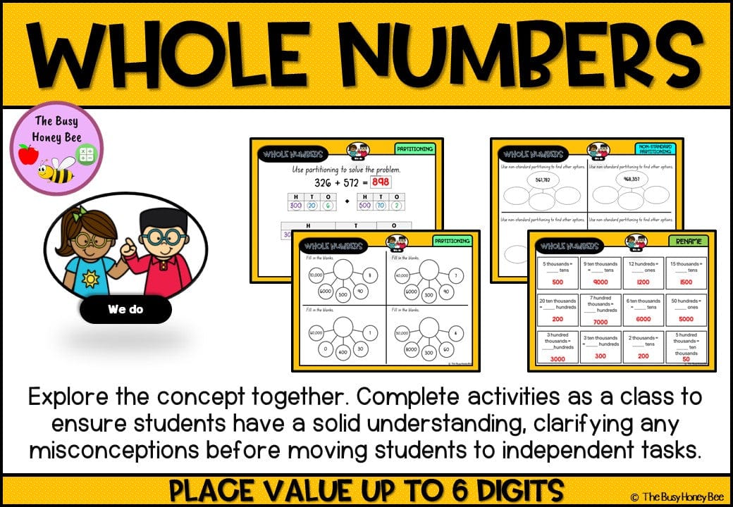 Year 4 Whole Number Place Value up to 6 digits Explicit Teaching Bundle - Teaching Bundle