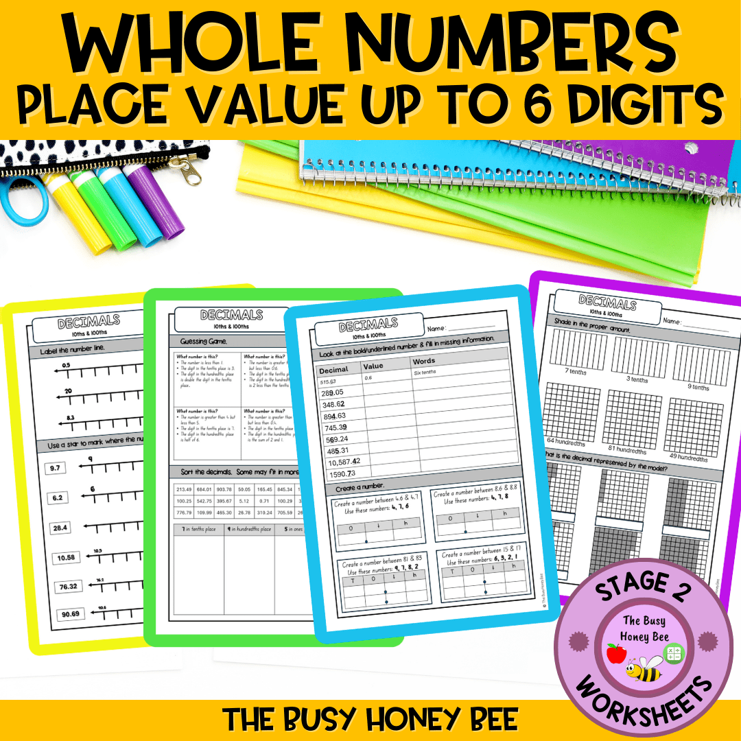 Year 4 Whole Number Place Value up to 6 digits Explicit Teaching Bundle - Teaching Bundle